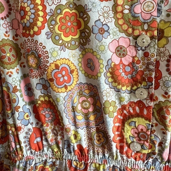 Unbranded (tag cut out) 70s, Retro style floral print mini dress. - Picture 2 of 9